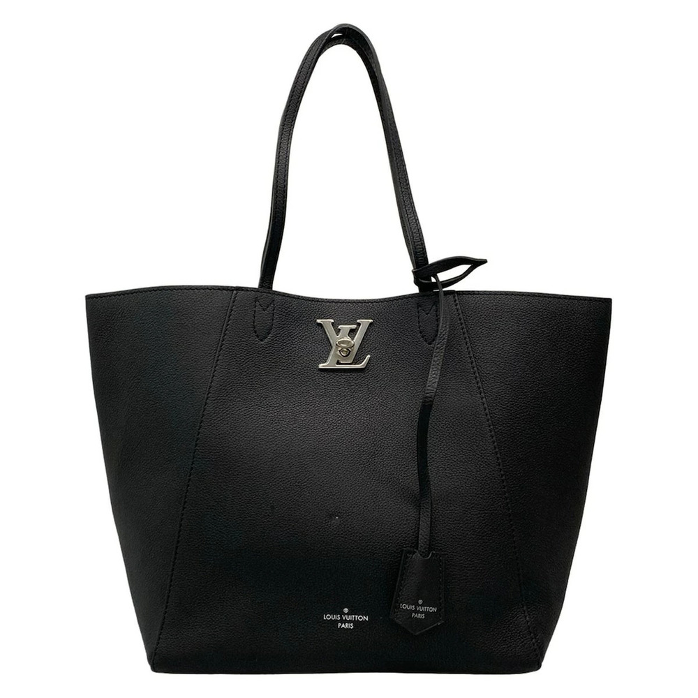 LOUIS VUITTON Lockme Cabas Tote Bag Noir Black Cowhide Leather